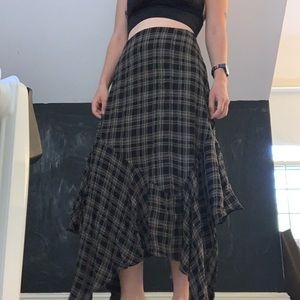 Maxi plaid black and white skirt from urban